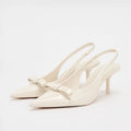 CALORA_ Darielle | Witte Elegante Gala Hakken Pumps