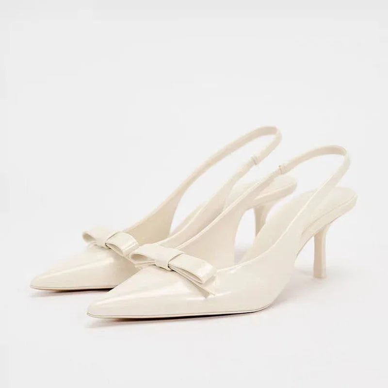 CALORA_ Darielle | Witte Elegante Gala Hakken Pumps