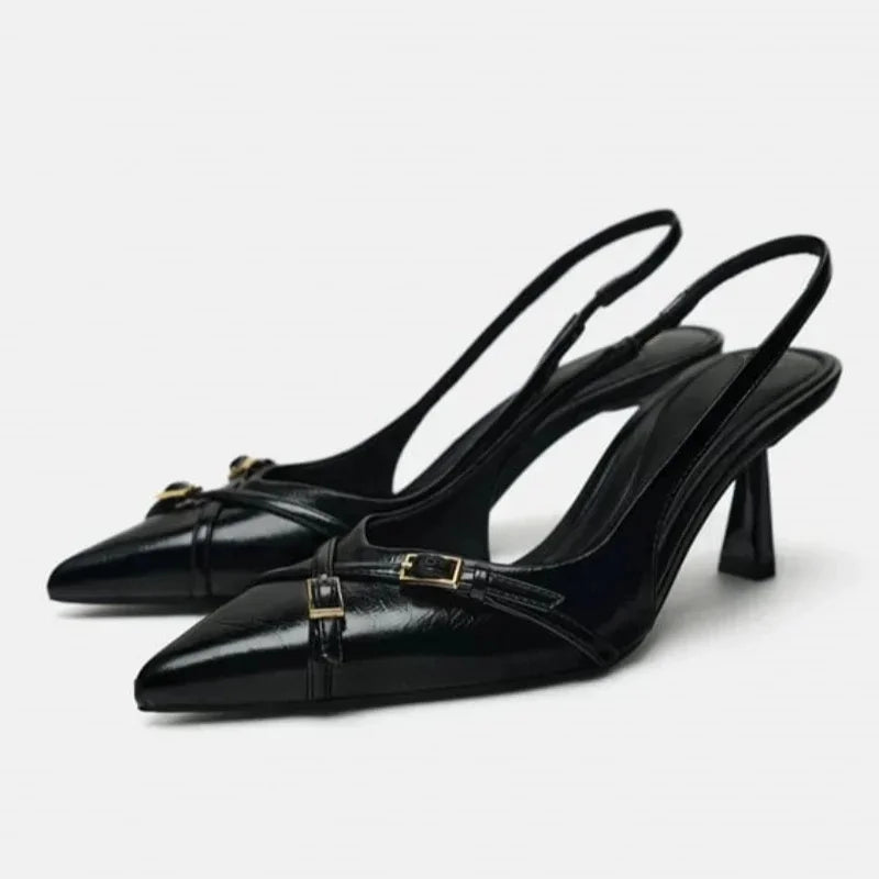 CALORA_ Faylene | Chic Ketting kantoor Slingback Hakken