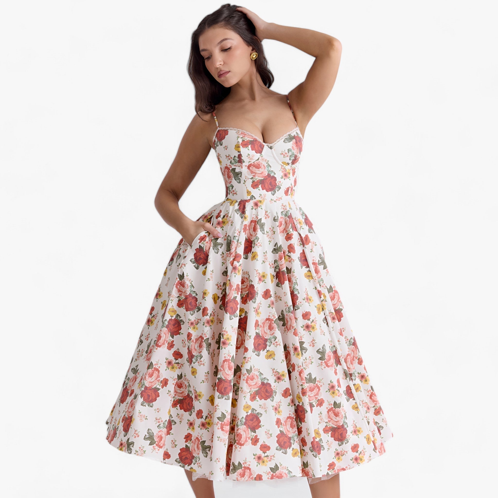 Lange Gala Jurk Met Verfijnde Brede Snit En Elegante Details